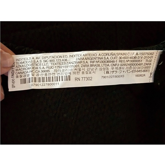 Zara Black Knit Mini Skirt NWOT A Line Bell Pull On Textured Women’s XS STRETCHY - Picture 4 of 8